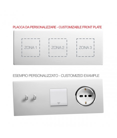 PLACCA MULT.PER.CORIAN BIANCO2+2+2M